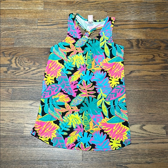 Cat & Jack Other - Girls 10/12 Vibrant Tropical Sleeveless Swim Cover Up Dress New